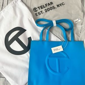 Medium Cyan Shopping Bag NWT never used